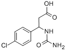 3-[(AMINOCARBONYL)AMINO]-3-(4-CHLOROPHENYL)PROPANOIC ACID Structure