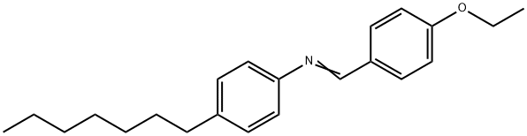 P-ETHOXYBENZYLIDENE P-HEPTYLANILINE Structure