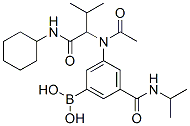 Boronic acid, [3-[acetyl[1-[(cyclohexylamino)carbonyl]-2-methylpropyl]amino]-5-[[(1-methylethyl)amino]carbonyl]phenyl]- (9CI) Structure