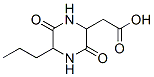 2-Piperazineacetic acid, 3,6-dioxo-5-propyl- (9CI) Structure