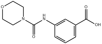 Benzoic acid, 3-[(4-morpholinylcarbonyl)amino]- (9CI) Structure