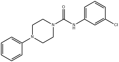 N-(3-chlorophenyl)-4-phenyl-1-piperazinecarboxamide Structure