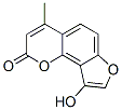 2H-Furo[2,3-h]-1-benzopyran-2-one, 9-hydroxy-4-methyl- (9CI) 구조식 이미지