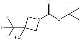 tert-부틸3-히드록시-3-(트리플루오로메틸)아제티딘-1-카르복실레이트 구조식 이미지