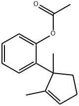 2-(1,2-Dimethyl-2-cyclopenten-1-yl)phenol acetate Structure