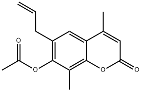7-(Acetyloxy)-4,8-dimethyl-6-(2-propenyl)-2H-1-benzopyran-2-one Structure