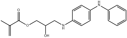 Methacrylic acid 2-hydroxy-3-(4-anilinoanilino)propyl ester Structure