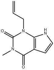 1-Allyl-3-methyl-1H-pyrrolo[2,3-d]pyrimidine-2,4(3H,7H)-dione 구조식 이미지