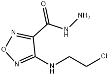 1,2,5-Oxadiazole-3-carboxylicacid,4-[(2-chloroethyl)amino]-,hydrazide(9CI) Structure