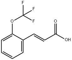 (E)-3-[2-(Trifluoromethoxy)phenyl]acrylic acid, (2E)-3-[2-(Trifluoromethoxy)phenyl]prop-2-enoic acid Structure