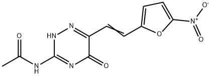 3-Acetamido-6-(2-(5-nitro-2-furyl)vinyl)-as-triazin-5-ol 구조식 이미지