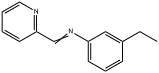 벤젠아민,3-에틸-N-(2-피리디닐메틸렌)-(9Cl) 구조식 이미지