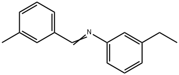 Benzenamine, 3-ethyl-N-[(3-methylphenyl)methylene]- (9CI) Structure