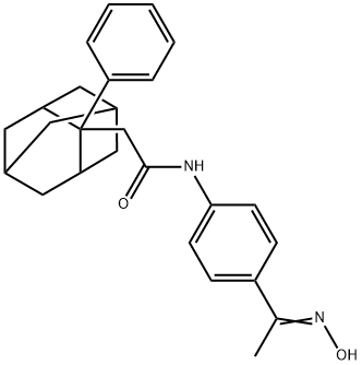 N-[4-(hydroxyethanimidoyl)phenyl]-2-(2-phenyl-2-adamantyl)acetamide Structure