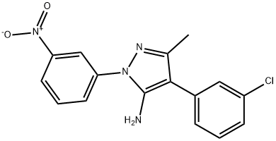 4-(3-chlorophenyl)-3-methyl-1-(3-nitrophenyl)-1H-pyrazol-5-ylamine 구조식 이미지