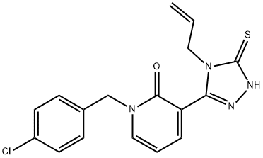 3-(4-allyl-5-sulfanyl-4H-1,2,4-triazol-3-yl)-1-(4-chlorobenzyl)-2(1H)-pyridinone Structure