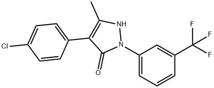 4-(4-chlorophenyl)-5-methyl-2-[3-(trifluoromethyl)phenyl]-1,2-dihydro-3H-pyrazol-3-one 구조식 이미지