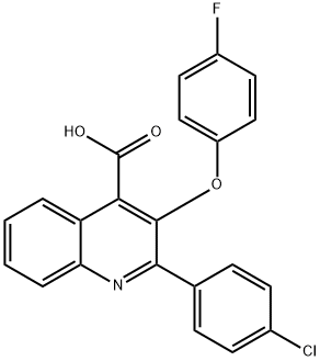 2-(4-chlorophenyl)-3-(4-fluorophenoxy)-4-quinolinecarboxylic acid Structure