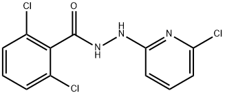 2,6-dichloro-N'-(6-chloro-2-pyridinyl)benzenecarbohydrazide 구조식 이미지