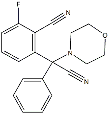2-[cyano(morpholino)phenylmethyl]-6-fluorobenzenecarbonitrile Structure