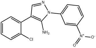 4-(2-chlorophenyl)-1-(3-nitrophenyl)-1H-pyrazol-5-amine Structure