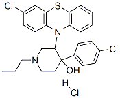4-Piperidinol, 1-3-(3-chlorophenothiazin-10-yl)propyl-4-(p-chlorophenyl)-, hydrochloride 구조식 이미지