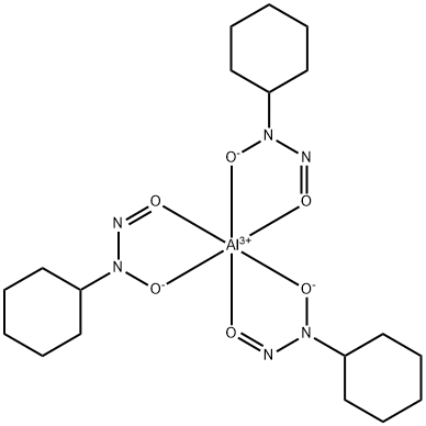 tris(N-hydroxy-N-nitrosocyclohexylaminato-O,O')aluminium 구조식 이미지