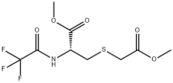 S-(2-Methoxy-2-oxoethyl)-N-(trifluoroacetyl)-L-cysteine methyl ester Structure