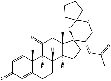 17,20alpha,21-trihydroxypregna-1,4-diene-3,11-dione 20-acetate Structure