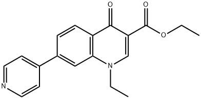 ethyl 1-ethyl-1,4-dihydro-4-oxo-7-(4-pyridyl)quinoline-3-carboxylate 구조식 이미지