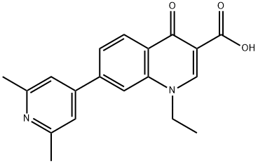 7-(2,6-dimethyl-4-pyridyl)-1-ethyl-1,4-dihydro-4-oxoquinoline-3-carboxylic acid 구조식 이미지
