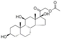 3α,11β,17,21-Tetrahydroxy-5β-pregnan-20-one 21-Acetate Structure