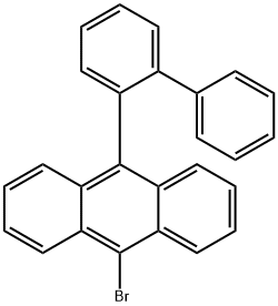 Anthracene, 9-[1,1'-biphenyl]-2-yl-10-broMo- Structure