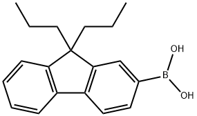 9,9-Di-n-propylfluorene-2-boronic acid, 97% 구조식 이미지