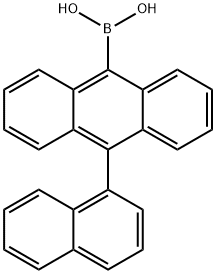 [10-(1-Naphthalenyl)-9-anthracenyl] boronic 산 구조식 이미지