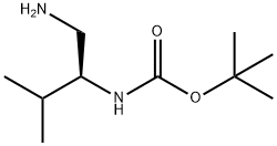 Carbamic acid, [(1S)-1-(aminomethyl)-2-methylpropyl]-, 1,1-dimethylethyl ester 구조식 이미지