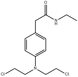 2-[p-[비스(2-클로로에틸)아미노]페닐]-N-에틸아세트아미드 구조식 이미지