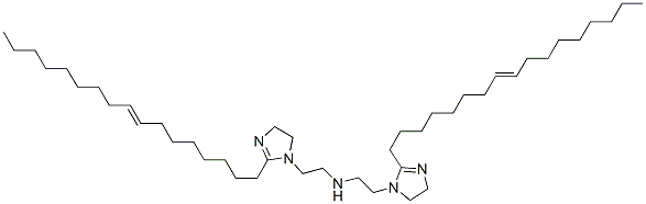 2-(8-heptadecenyl)-N-[2-[2-(8-heptadecenyl)-4,5-dihydro-1H-imidazol-1-yl]ethyl]-4,5-dihydro-1H-imidazole-1-ethylamine  구조식 이미지