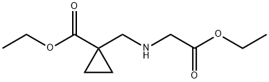 에틸1-((2-에톡시-2-옥소에틸아미노)메틸)시클로프로판카르복실레이트 구조식 이미지