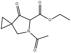 ethyl 5-acetyl-7-oxo-5-azaspiro[2.4]heptane-6-carboxylate 구조식 이미지