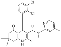 4-(2,3-dichlorophenyl)-2,7,7-trimethyl-N-(4-methyl-2-pyridinyl)-5-oxo-1,4,5,6,7,8-hexahydro-3-quinolinecarboxamide Structure