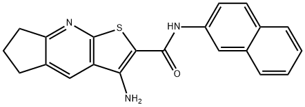 3-amino-N-(2-naphthyl)-6,7-dihydro-5H-cyclopenta[b]thieno[3,2-e]pyridine-2-carboxamide Structure