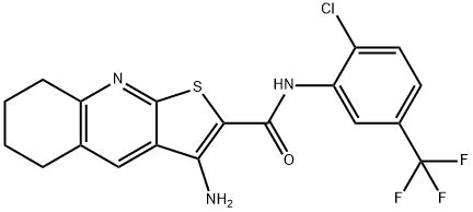 3-amino-N-[2-chloro-5-(trifluoromethyl)phenyl]-5,6,7,8-tetrahydrothieno[2,3-b]quinoline-2-carboxamide 구조식 이미지