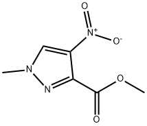 Methyl 1-Methyl-4-nitro-1H-pyrazole-3-carboxylate 구조식 이미지