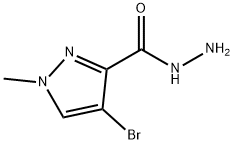 1H-Pyrazole-3-carboxylicacid,4-bromo-1-methyl-,hydrazide(9CI) 구조식 이미지