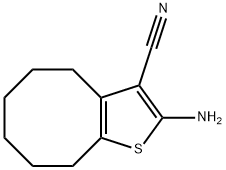 2-amino-4,5,6,7,8,9-hexahydrocycloocta[b]thiophene-3-carbonitrile(SALTDATA: FREE) Structure