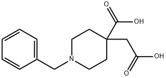 1-BENZYL-4-CARBOXYMETHYL-PIPERIDINE-4-CARBOXYLIC ACID 구조식 이미지