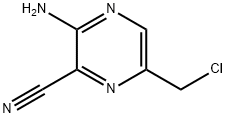 3-amino-6-(chloromethyl)pyrazinecarbonitrile Structure