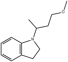 2,3-Dihydro-1-(3-methoxy-1-methylpropyl)-1H-indole Structure