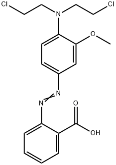 2-[[4-[Bis(2-chloroethyl)amino]-3-methoxyphenyl]azo]benzoic acid Structure